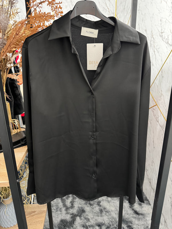 Camicia satin -Nero