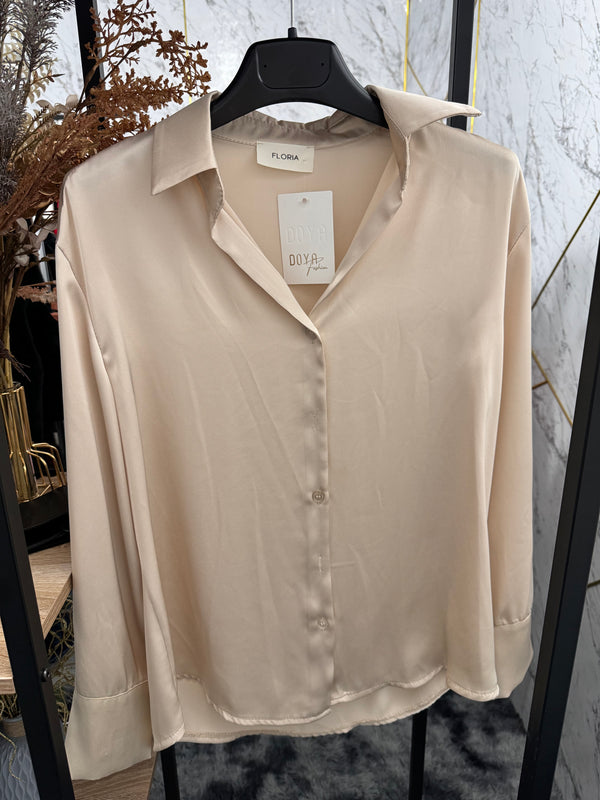 Camicia satin -Beige