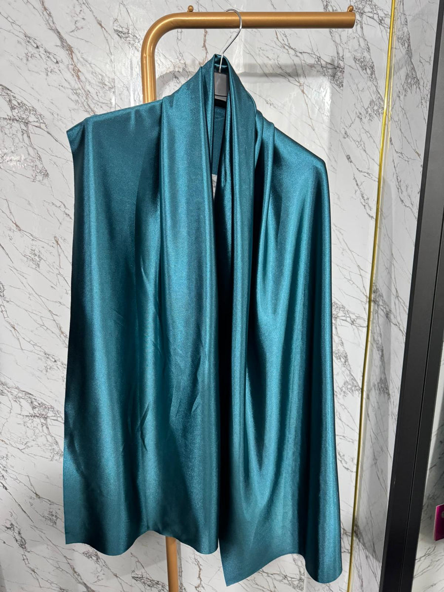 Stola in simil raso- petrolio