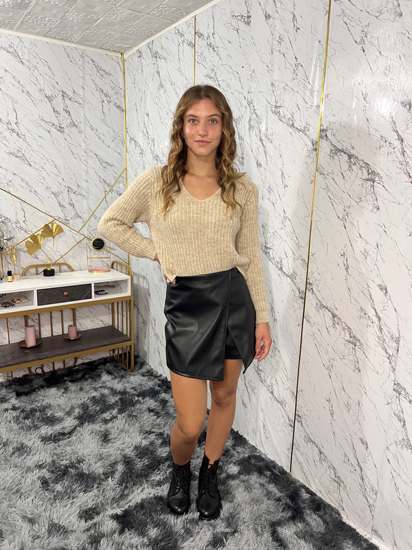 Maglioncino misto lana scollo V