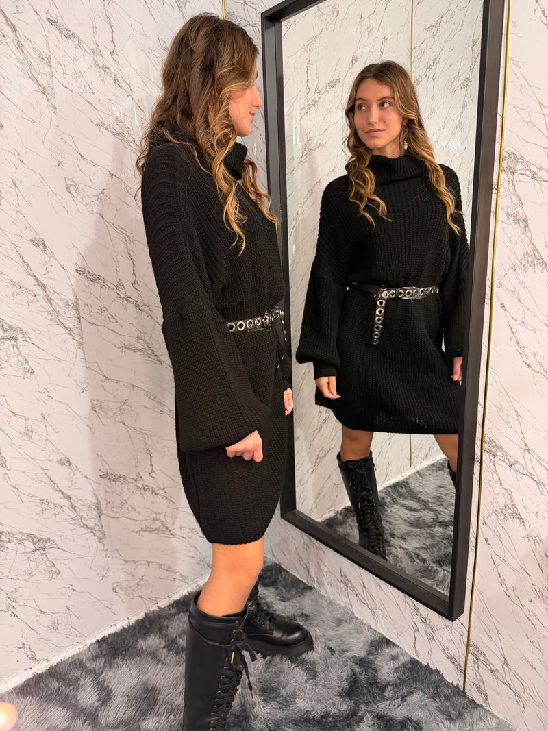 Maglione lungo dolcevita