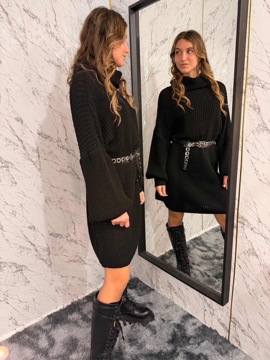 Maglione lungo dolcevita