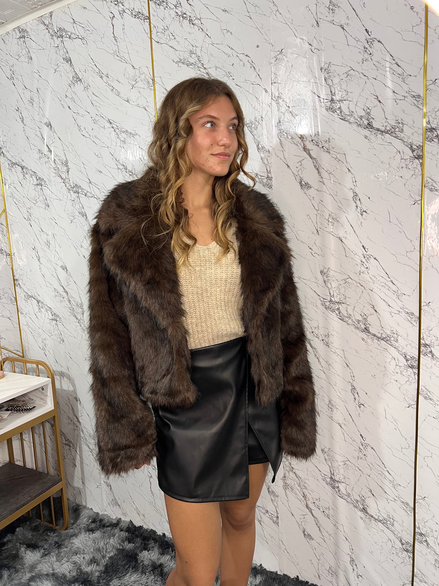 Pelliccia ecologica collo rever