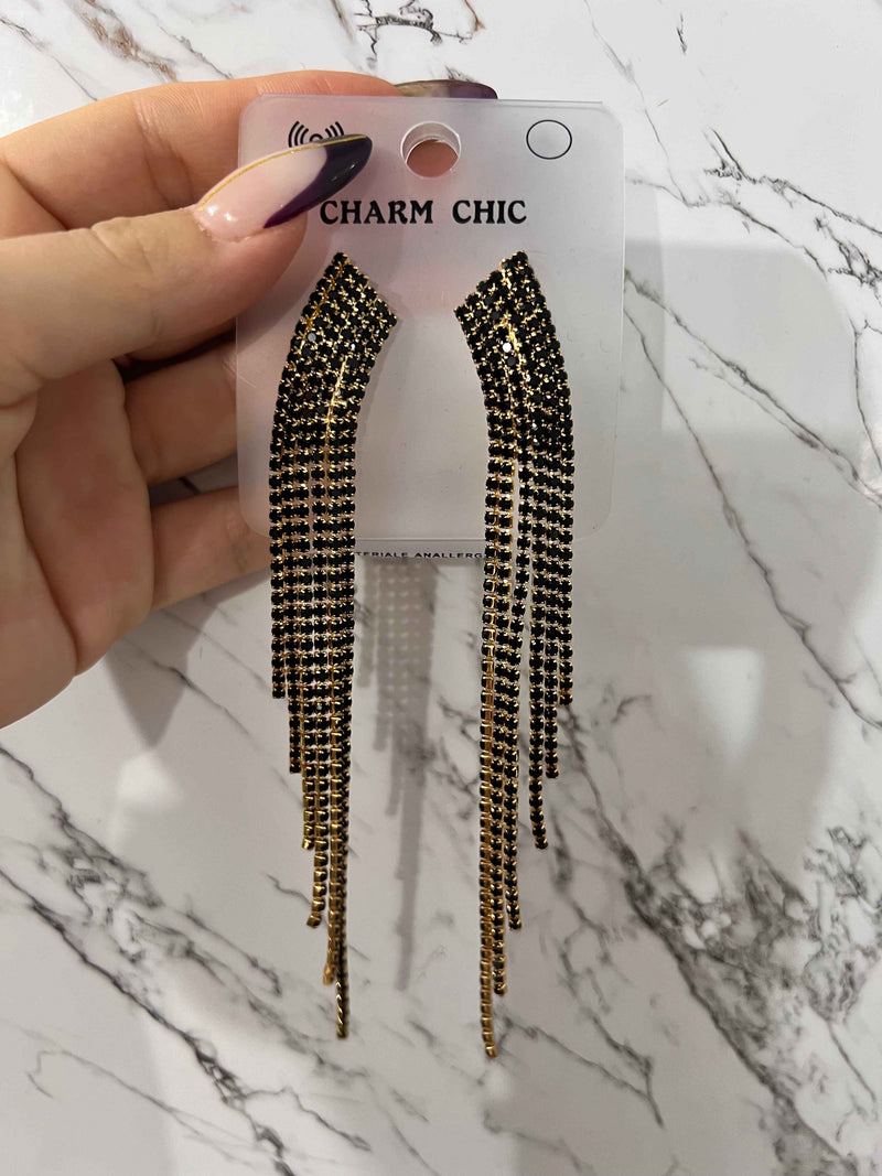 Orecchini cascata di Strass