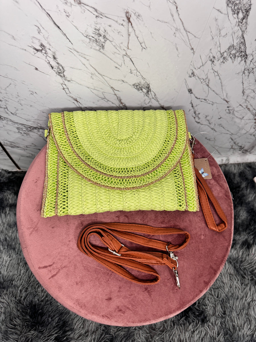 Pochette Rafia-Lime