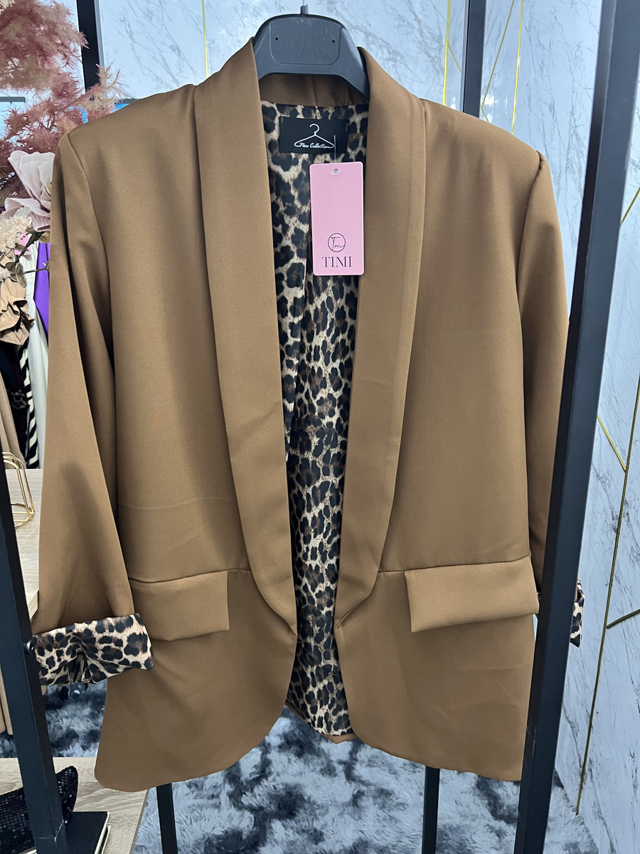 Blazer maculato-Cammello