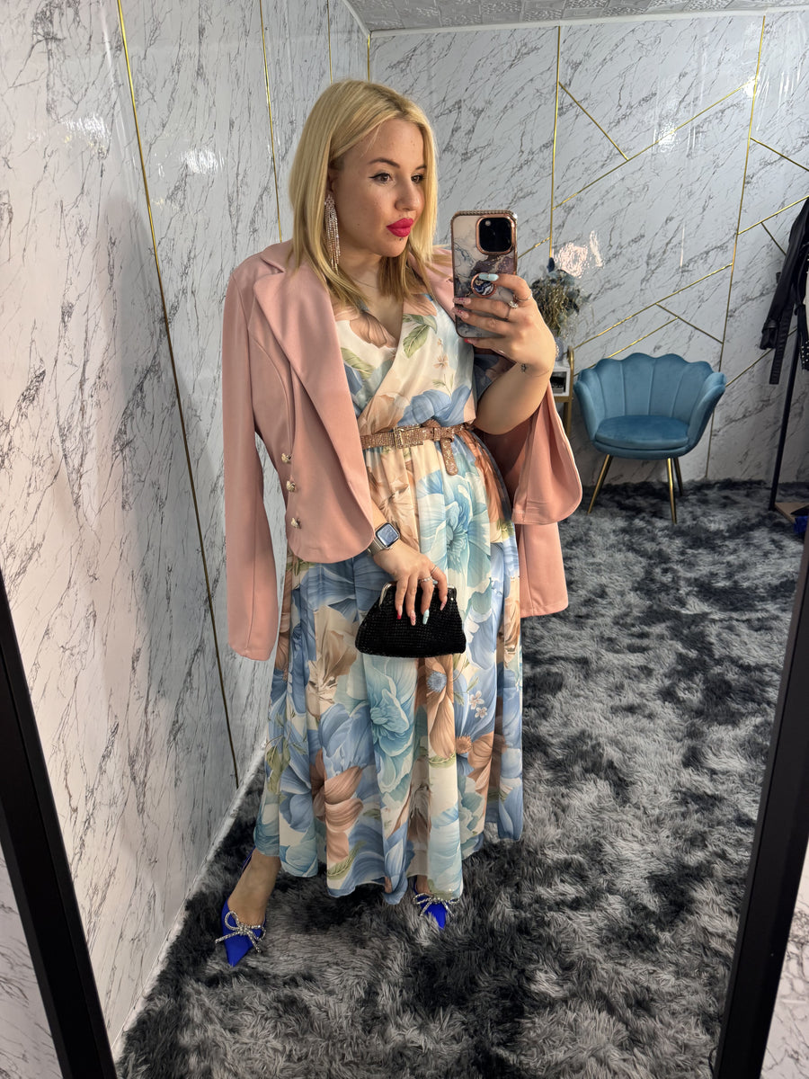 Giacchino bottoni- Rosa cipria