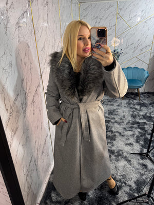 Cappotto spigato melange