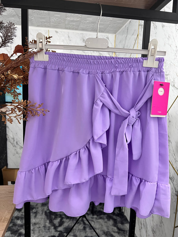 Faux wallet skirt - LILAC