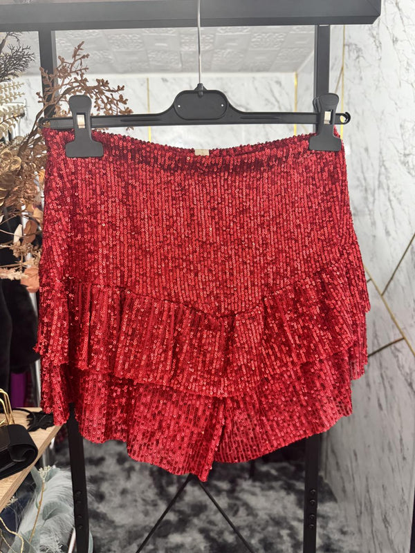 Pantagonna paillettes- Rosso - Light Blue Shop Online
