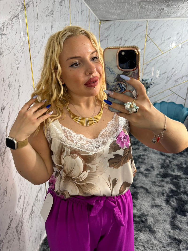 Canotta Ortensia -Beige