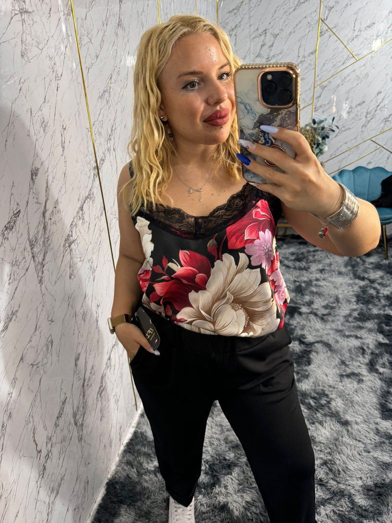 Canotta Ortensia -nero