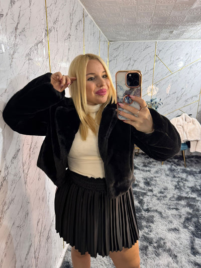 Ecopelliccia low cost - Nero - Light Blue Shop Online